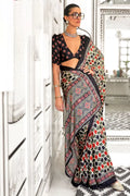 Ajrak Print Saree