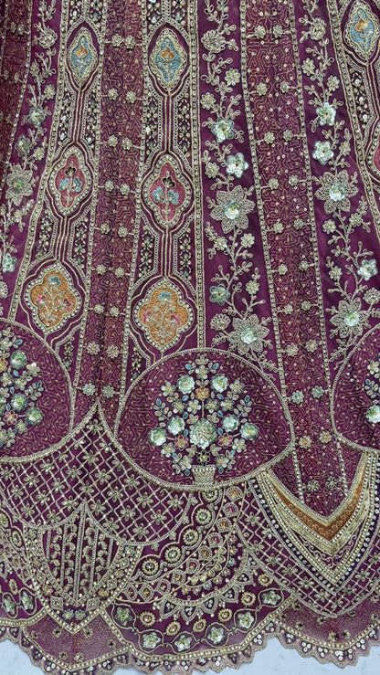 Onion Pure Soft Orgenza Sequins Work Bridal Lehenga Choli Organza Lehenga Choli Anant Tex Exports Pvt.Ltd..