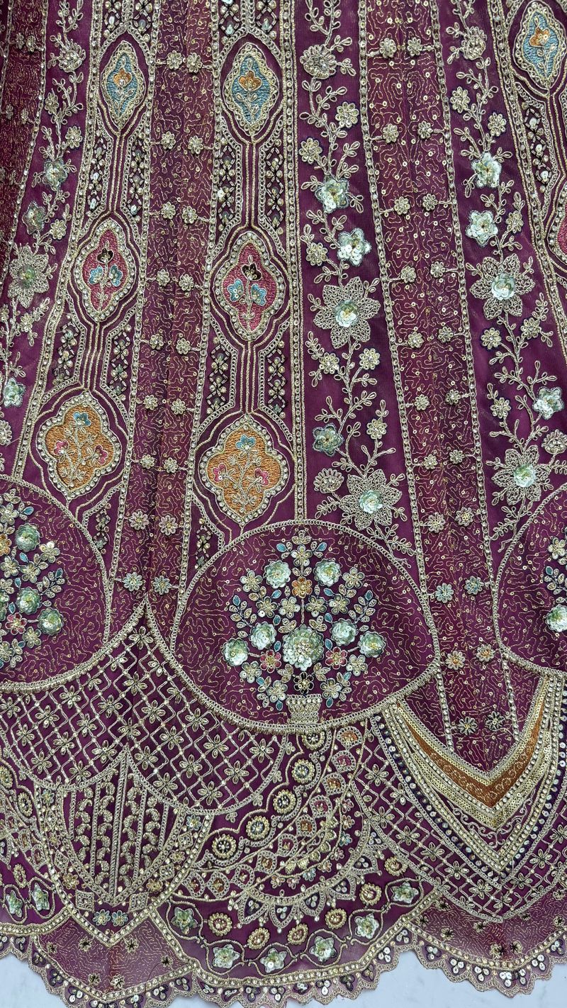 Onion Pure Soft Orgenza Sequins Work Bridal Lehenga Choli