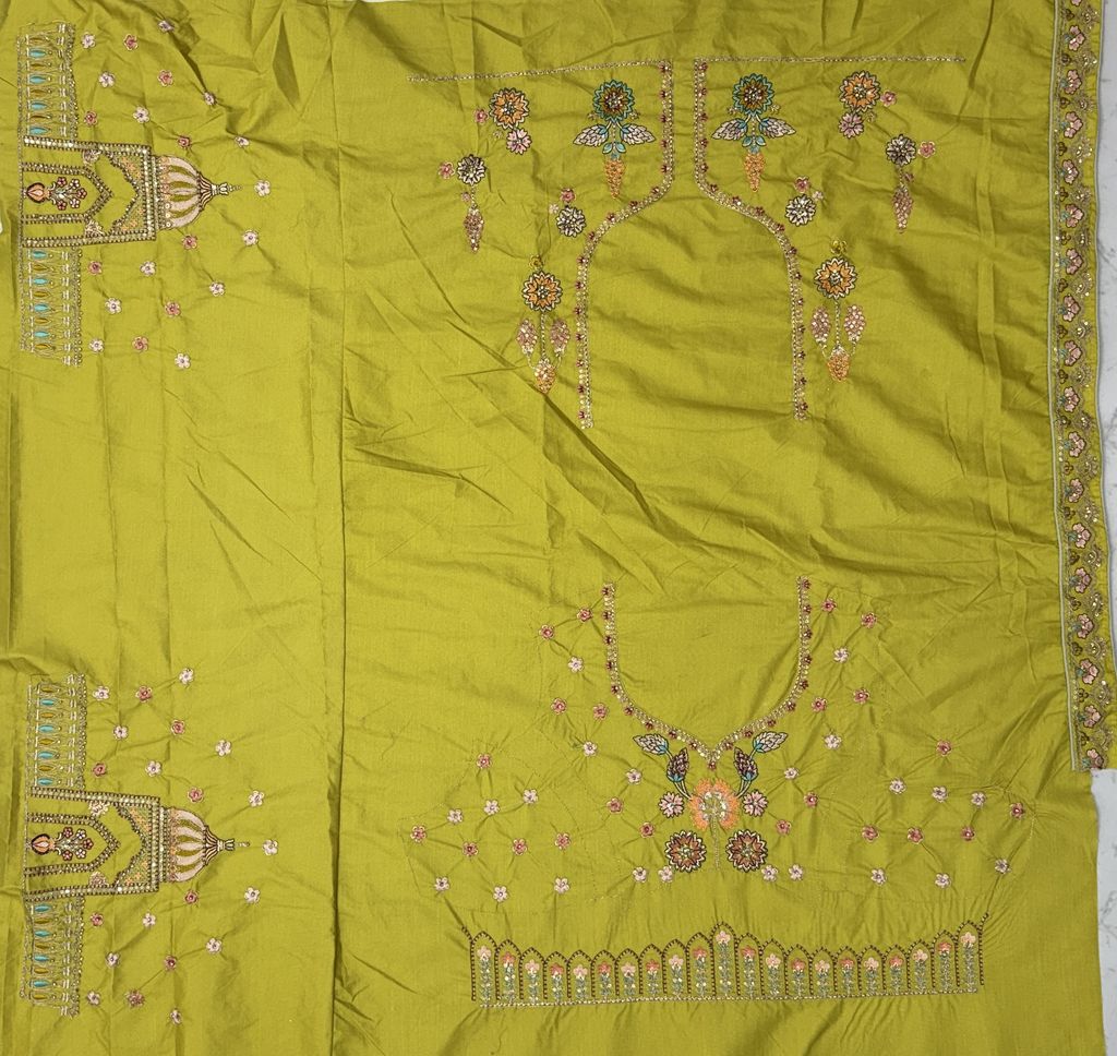 Multi Pista Pure Soft Silk Premium Bridal Lehenga Choli Wedding Lehenga Choli Anant Tex Exports Pvt.Ltd..