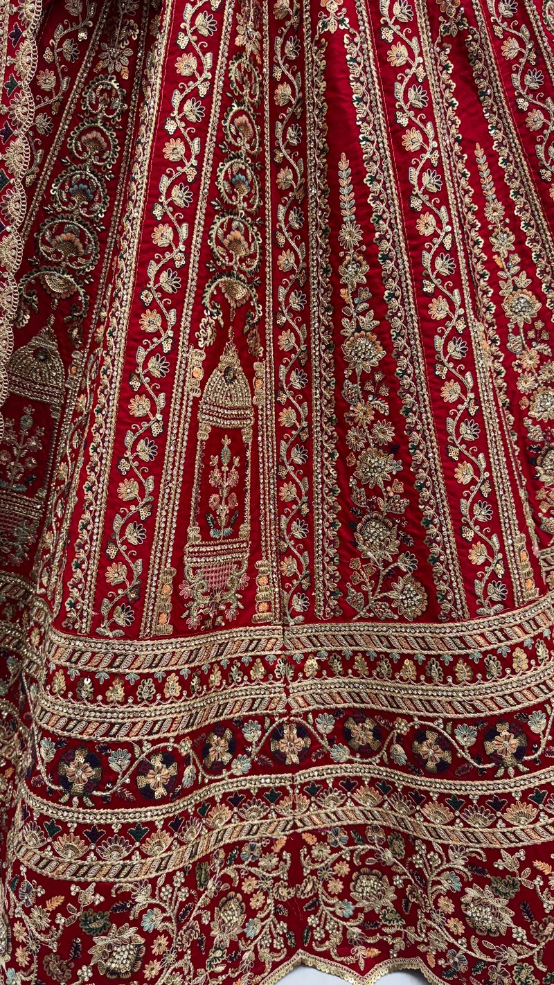 Red Pure Soft Silk Premium Bridal Lehenga Choli