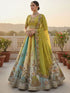 Multi Pista Pure Soft Silk Premium Bridal Lehenga Choli Wedding Lehenga Choli Anant Tex Exports Pvt.Ltd..