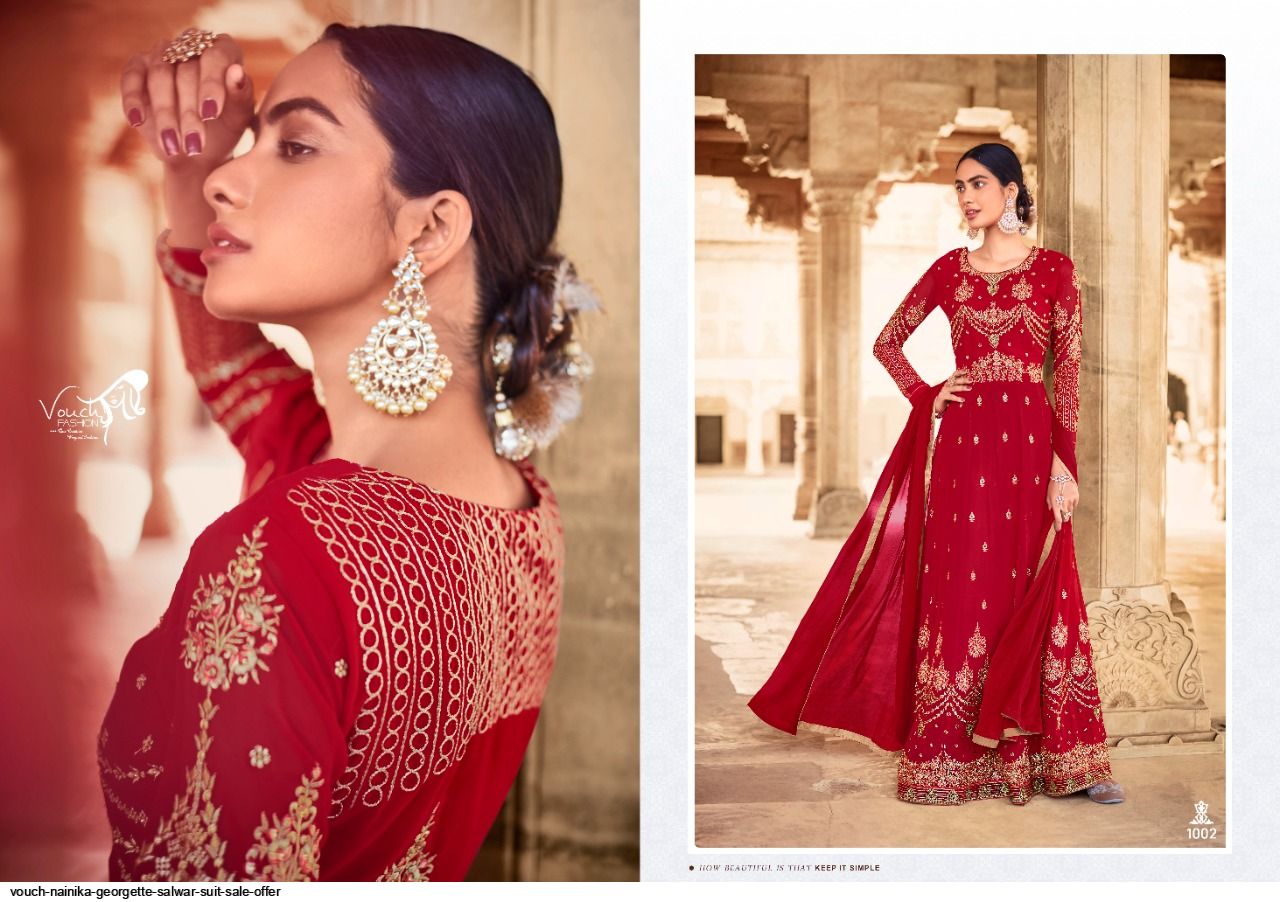 Beautiful Designer Vouch Nainika Georgette Salwar Suit