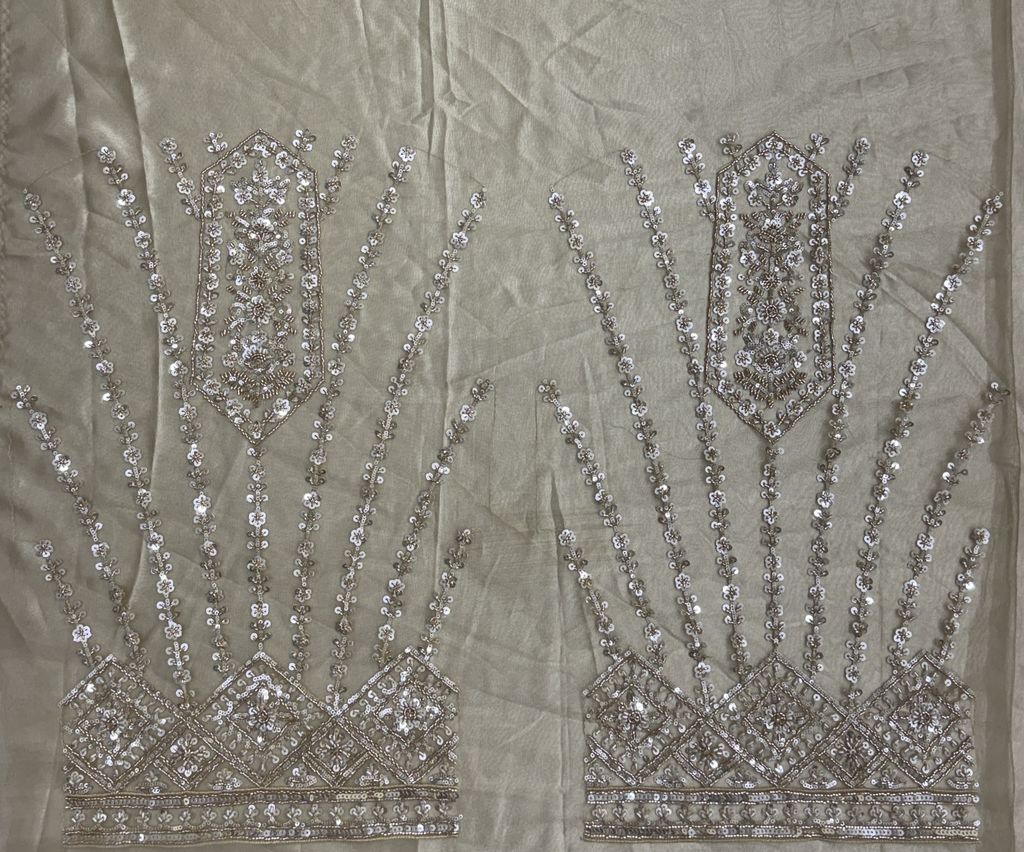 Golden Pure Soft Net Heavy Embroidery Work Bridal Lehenga ##color## Bridal Lehenga with premium fabric and embroidery