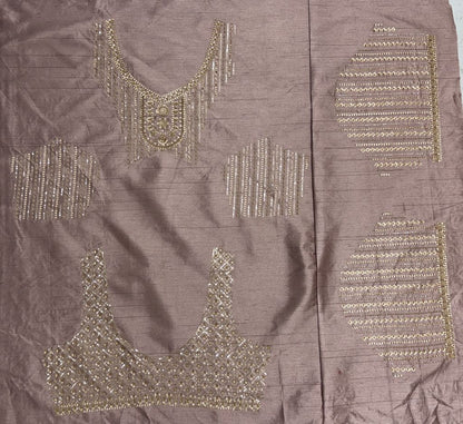 Powder Pink Pure Soft Heavy Silk Sequins Embroidery Work Bridal Lehenga 
