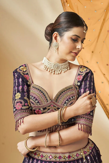 Designer Wedding Wear Pure Handwork Bridal Lehenga Choli