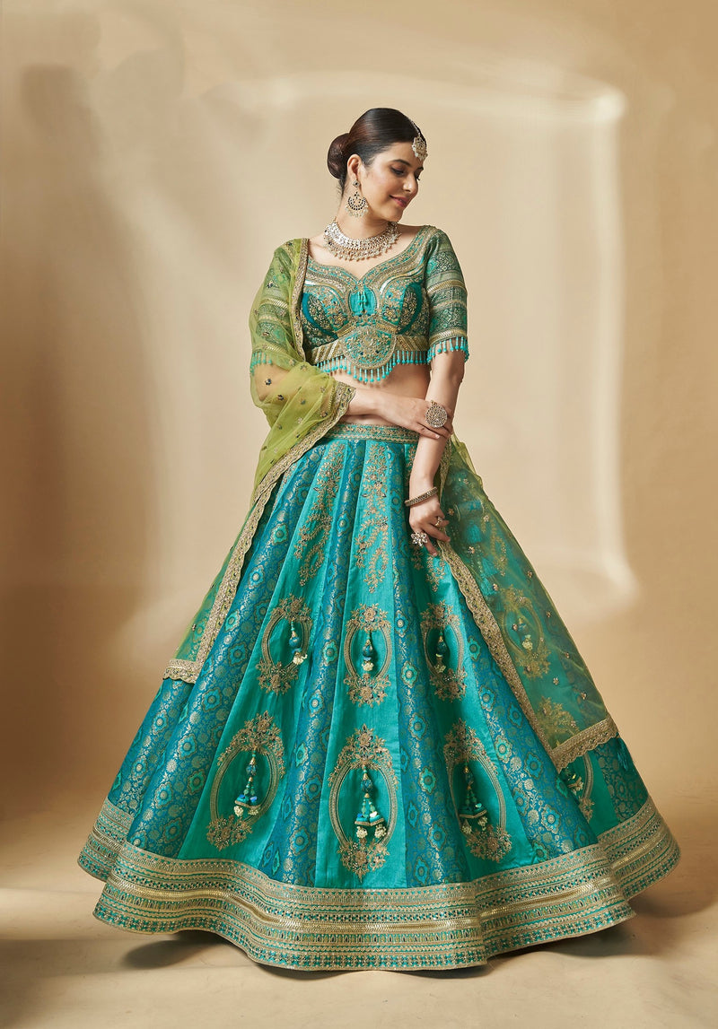Designer Wedding Wear Pure Handwork Bridal Lehenga Choli