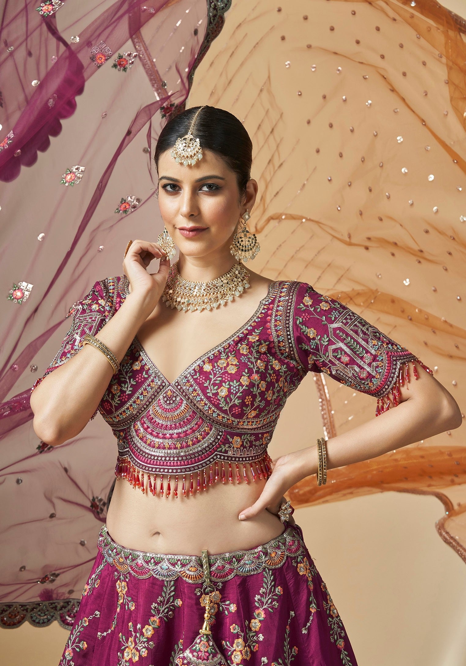 Designer Wedding Wear Pure Handwork Bridal Lehenga Choli