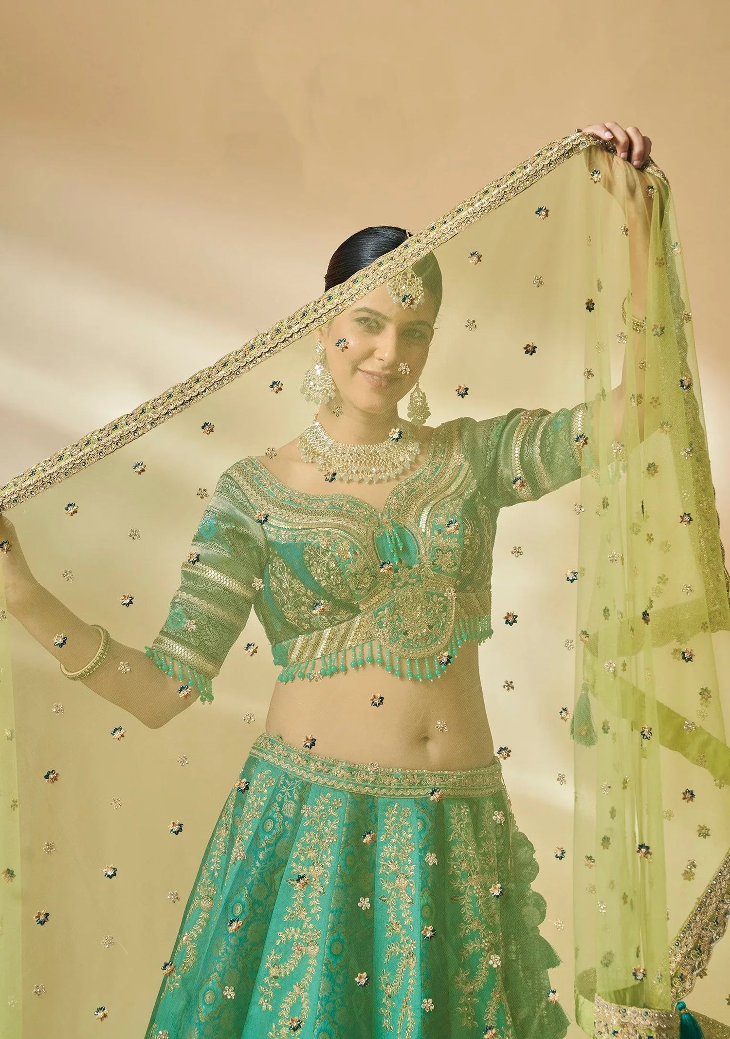 Designer Wedding Wear Pure Handwork Bridal Lehenga Choli