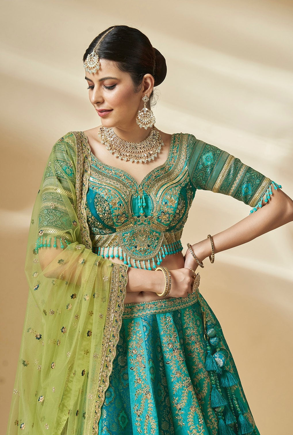 Designer Wedding Wear Pure Handwork Bridal Lehenga Choli