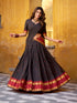 Black Color Zari Weaving Work Chanderi Lehenga Choli 