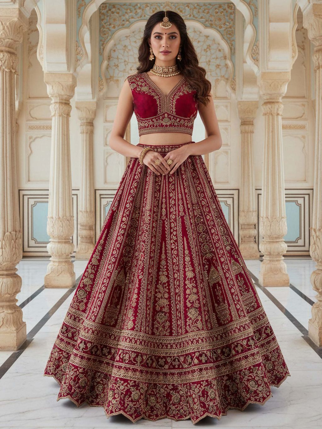 Raspberry Pink Pure Soft Silk Premium Bridal Lehenga Choli Wedding Lehenga Choli Anant Tex Exports Pvt.Ltd..