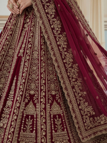 Raspberry Pink Pure Soft Silk Premium Bridal Lehenga Choli Wedding Lehenga Choli Anant Tex Exports Pvt.Ltd..