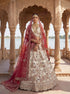 Off White Pure Soft Silk Heavy Embroidery Work Bridal Lehenga 