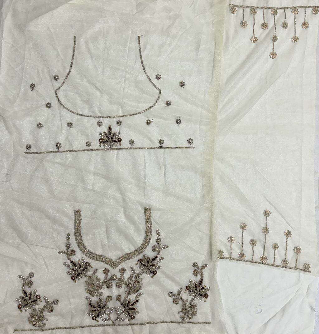 White Pure Soft Heavy Net Fancy Embroidery Work Bridal Lehenga Choli