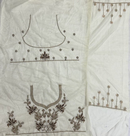 White Pure Soft Heavy Net Fancy Embroidery Work Bridal Lehenga Choli