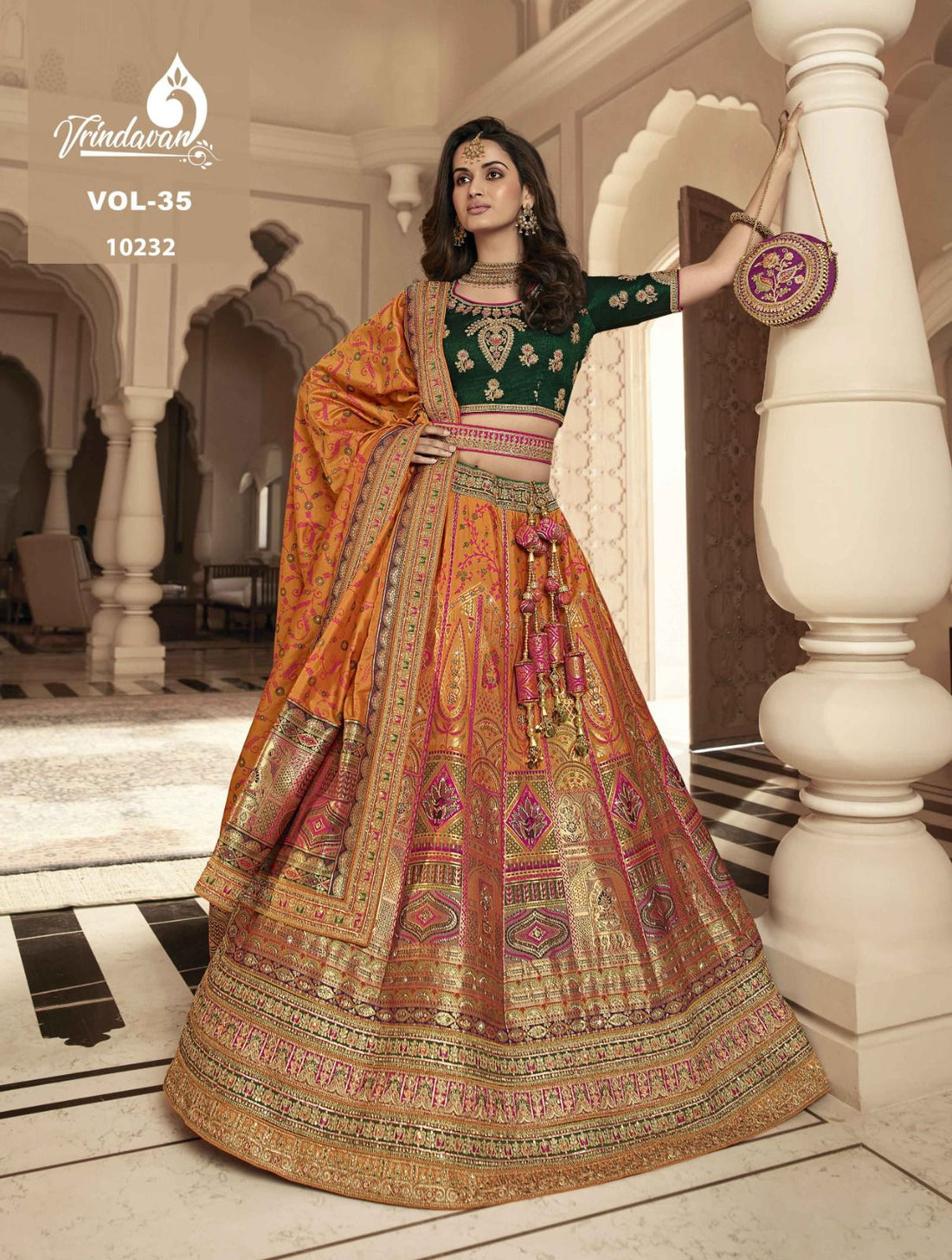 Royal Vrindavan Banarasi Silk Lehenga Vol 35 Dno.10232 Anant Tex Exports Private Limited