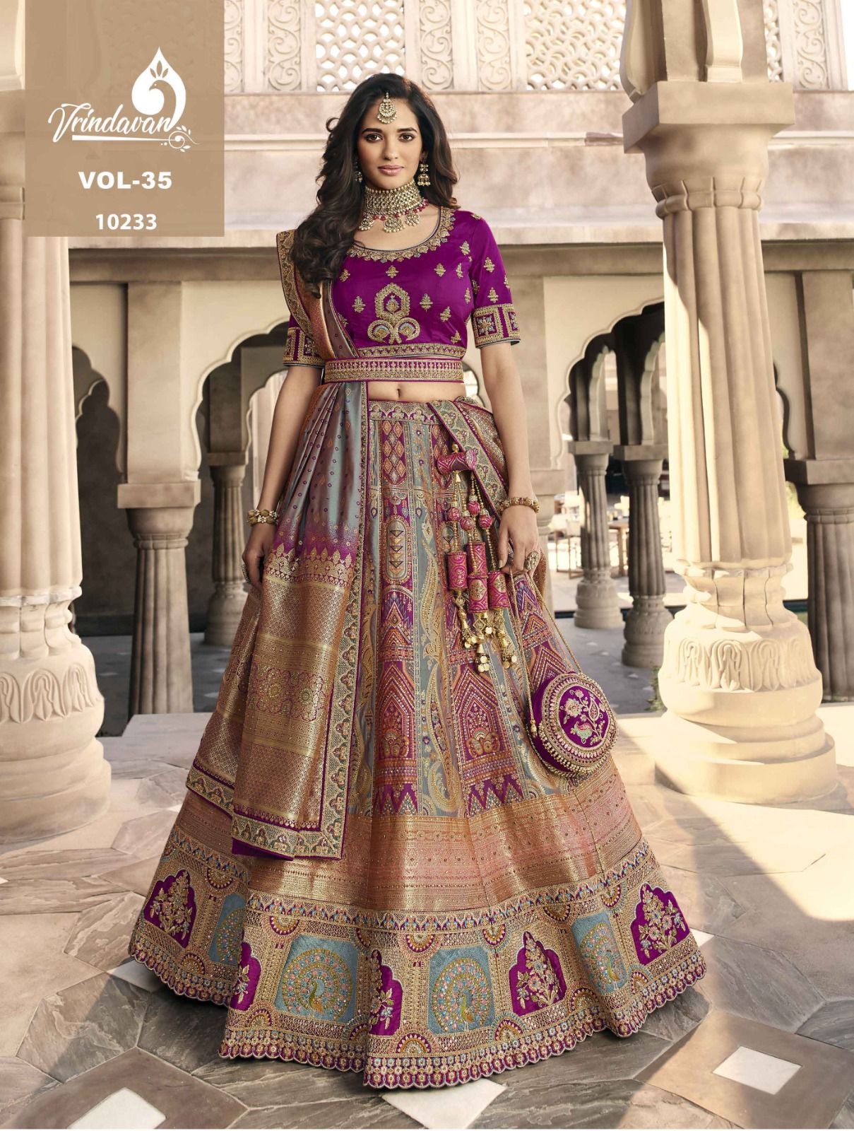 Royal Vrindavan Banarasi Silk Lehenga Vol 35 Dno.10233 Anant Tex Exports Private Limited