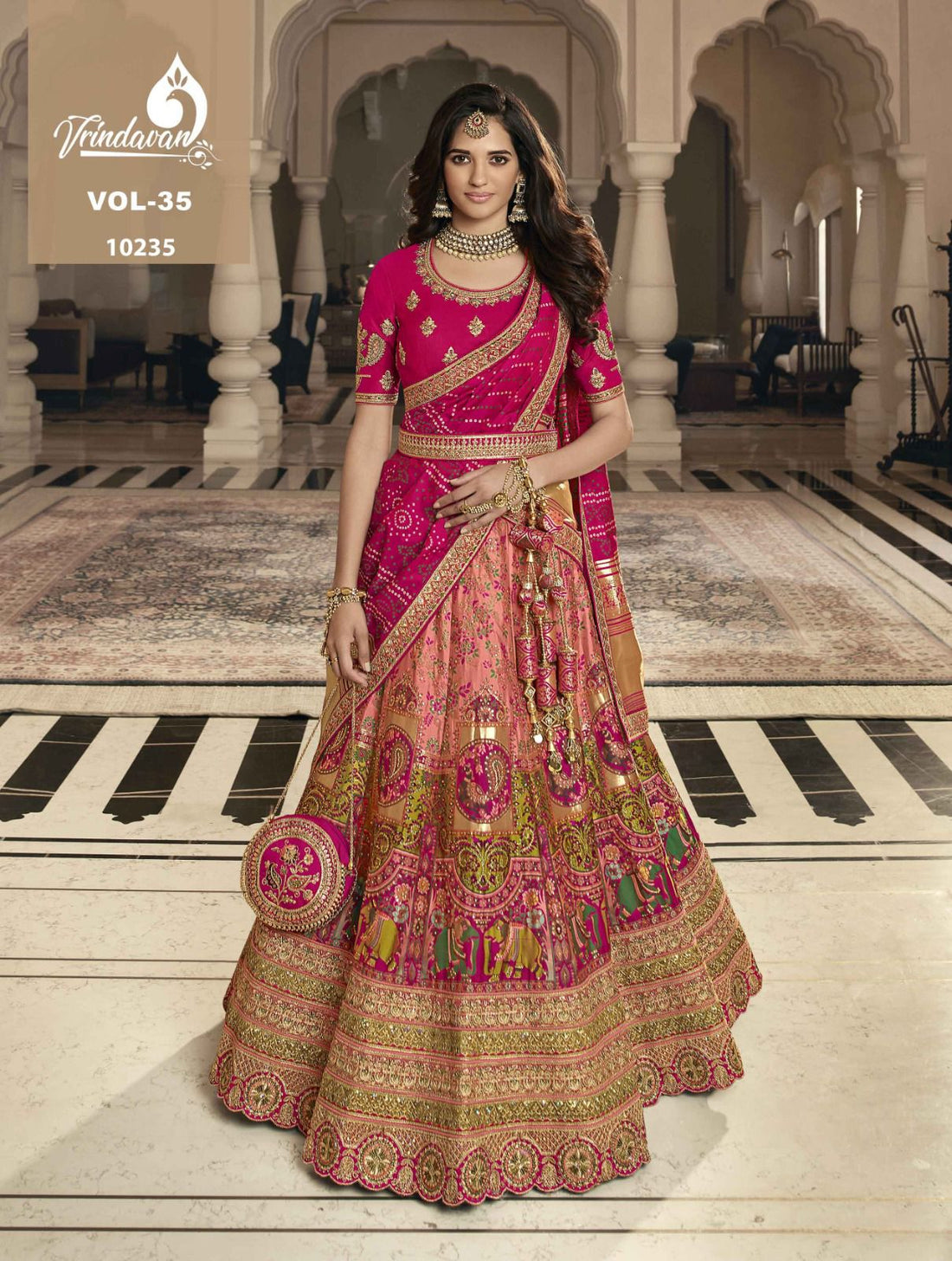 Royal Vrindavan Banarasi Silk Lehenga Vol 35 Dno.10235 Anant Tex Exports Private Limited