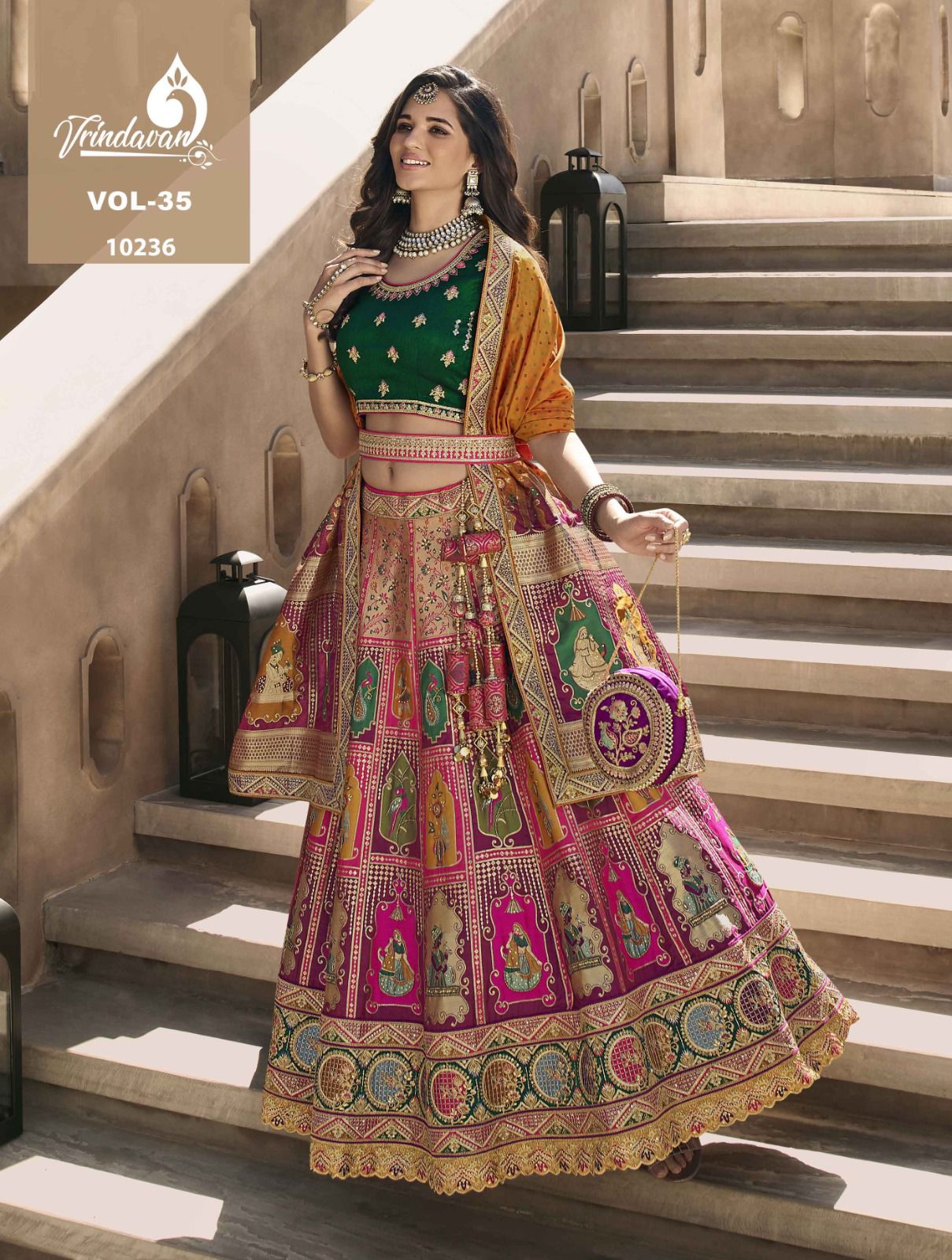 Royal Vrindavan Banarasi Silk Lehenga Vol 35 Dno.10236 Anant Tex Exports Private Limited