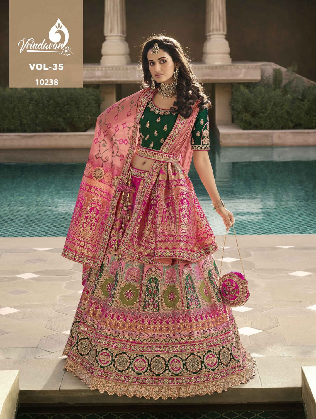 Royal Vrindavan Banarasi Silk Lehenga Vol 35 Dno.10238 Anant Tex Exports Private Limited