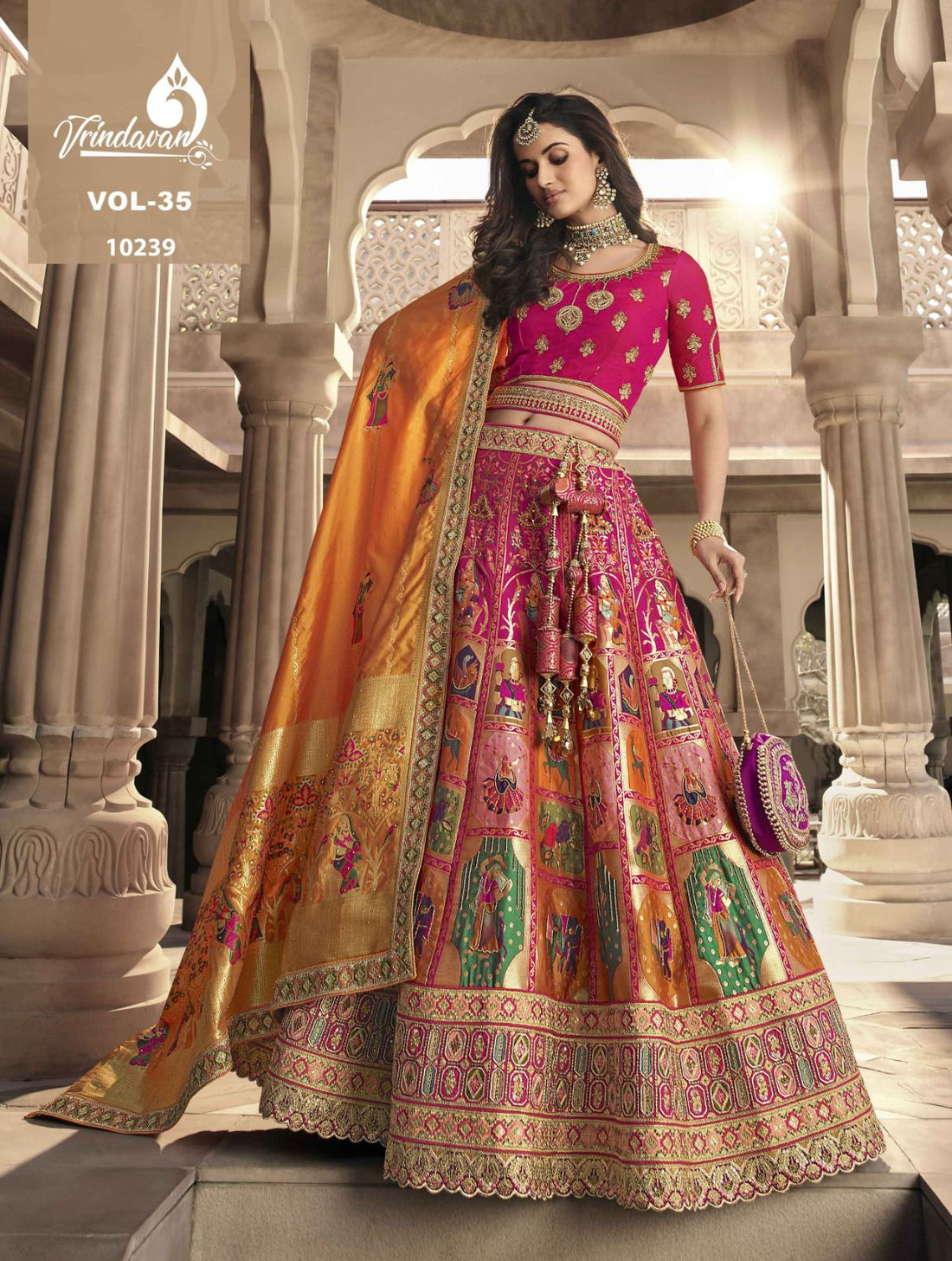 Royal Vrindavan Banarasi Silk Lehenga Vol 35 Dno.10239 Anant Tex Exports Private Limited