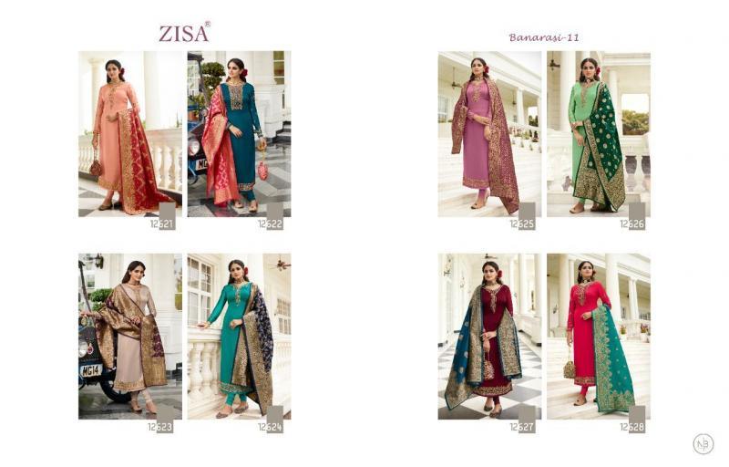 Meera Trendz Zisa Banarasi Vol-11 12621-12628 Series Full Stitched Suite Anant Tex Exports Private Limited