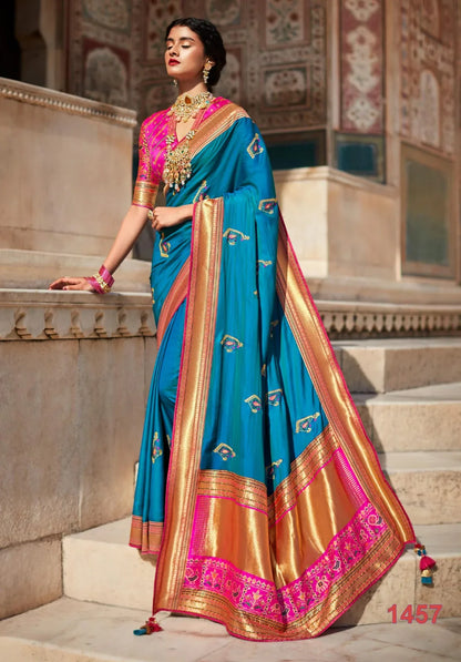 Kimora Sunehri Vol-18 1451-1465 Series Designer Saree Silk Designer Party Wear Saree Anant Tex Exports Private Limited