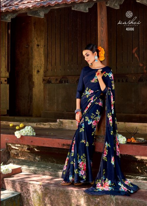 Fancy Casual Wear Chiffon Printed Sarees Collection Anant Tex Exports Private Limited