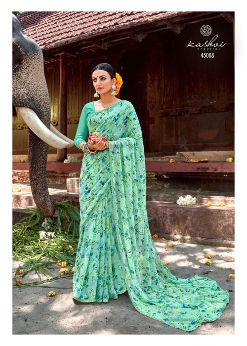Fancy Casual Wear Chiffon Printed Sarees Collection Anant Tex Exports Private Limited