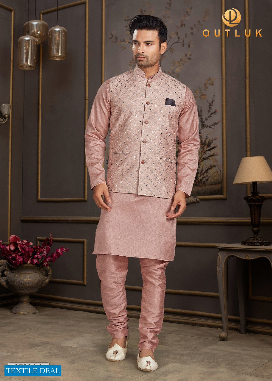 OUTLOOK VOL 67 A SILK CLASSIC LOOK KURTA WITH JACKET AND PAJAMA Anant Tex Exports Private Limited