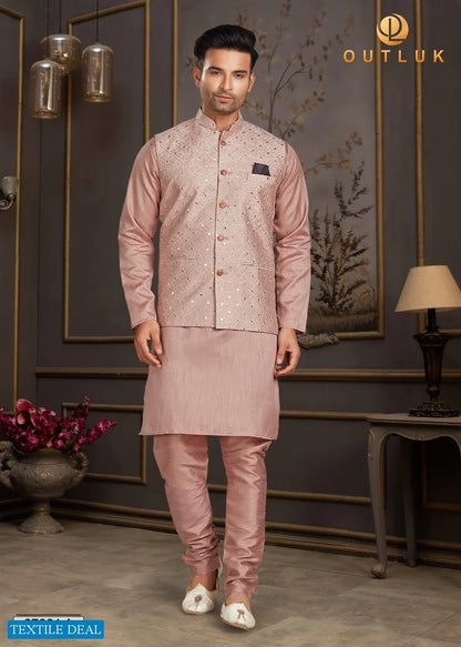 OUTLOOK VOL 67 A SILK CLASSIC LOOK KURTA WITH JACKET AND PAJAMA Anant Tex Exports Private Limited