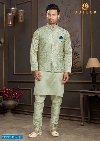 OUTLOOK VOL 67 A SILK CLASSIC LOOK KURTA WITH JACKET AND PAJAMA Anant Tex Exports Private Limited