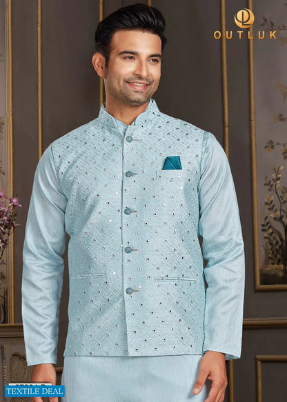 OUTLOOK VOL 67 A SILK CLASSIC LOOK KURTA WITH JACKET AND PAJAMA Anant Tex Exports Private Limited