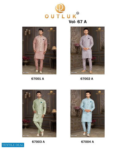 OUTLOOK VOL 67 A SILK CLASSIC LOOK KURTA WITH JACKET AND PAJAMA Anant Tex Exports Private Limited
