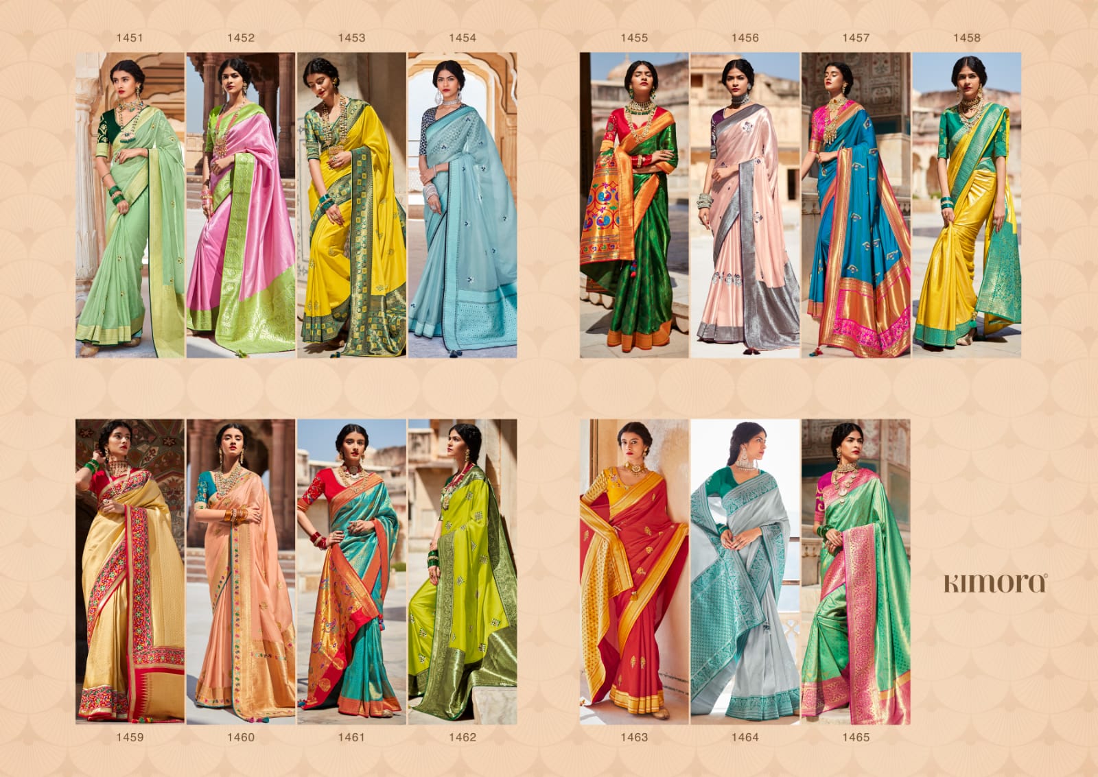 Kimora Sunehri Vol-18 1451-1465 Series Designer Saree Silk Designer Party Wear Saree Anant Tex Exports Private Limited