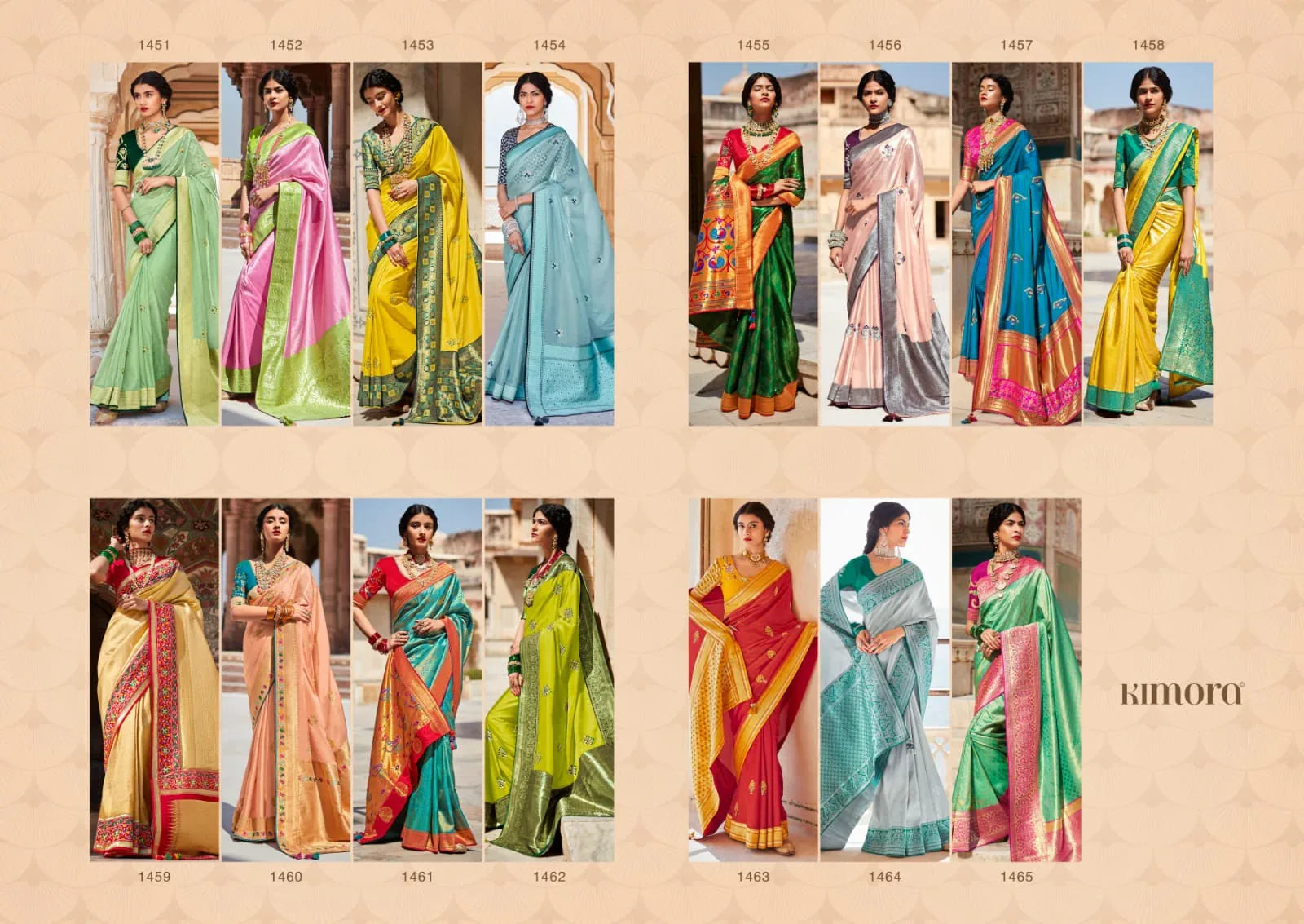Kimora Sunehri Vol-18 1451-1465 Series Designer Saree Silk Designer Party Wear Saree Anant Tex Exports Private Limited
