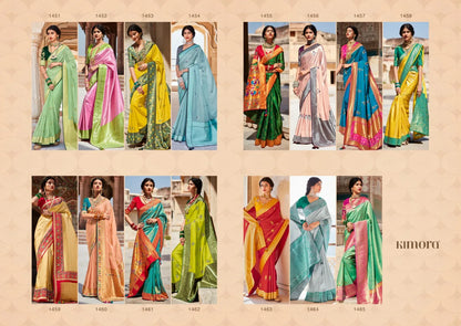 Kimora Sunehri Vol-18 1451-1465 Series Designer Saree Silk Designer Party Wear Saree Anant Tex Exports Private Limited