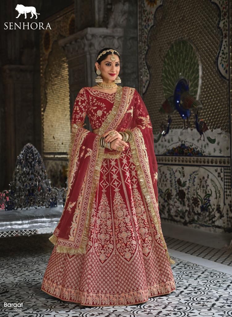 Senhora Bharat Bridal Heritage Vol 35 Dno 2047 Exclusive Heavy Lehenga Choli Anant Tex Exports Private Limited