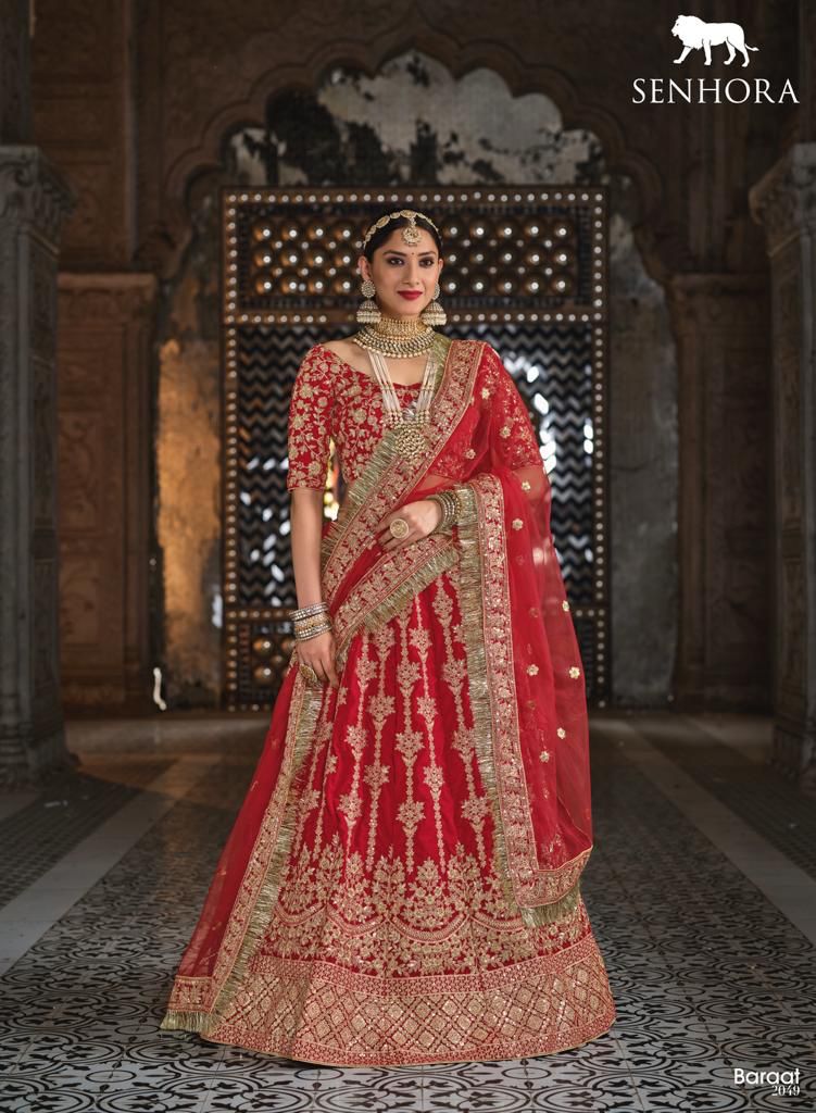 Senhora Bharat Bridal Heritage Vol 35 Dno 2049 Exclusive Heavy Lehenga Choli Anant Tex Exports Private Limited