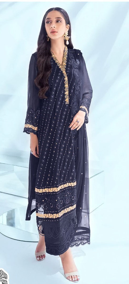 ZAHA D.NO-10096 DESIGNER SUIT Anant Tex Exports Private Limited