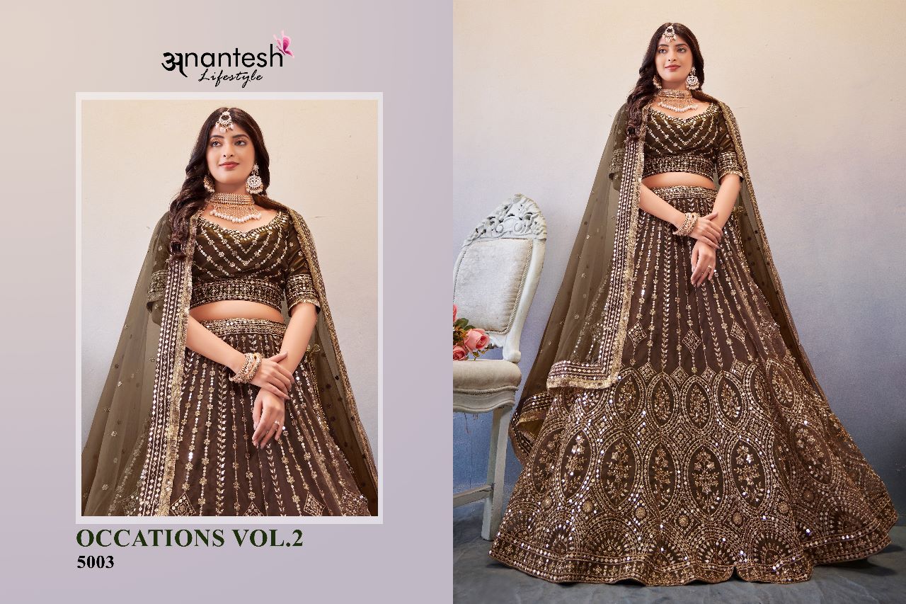 ANANTESH LIFESTYLE NEW CATALOG OCCASIONS VOL 2 PREMIUM WEDDING COLLECTION DNO 5003 Anant Tex Exports Private Limited