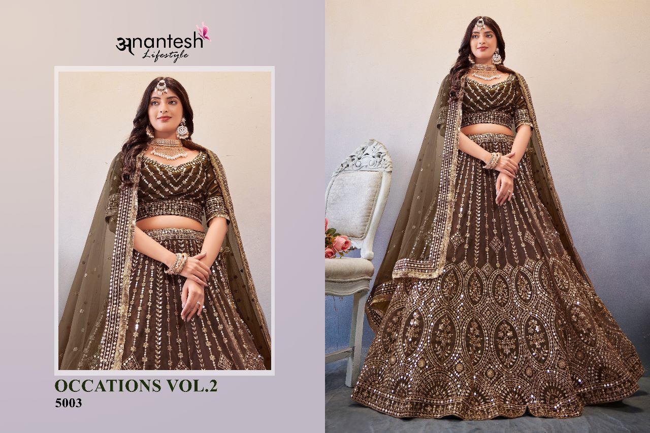 ANANTESH LIFESTYLE NEW CATALOG OCCASIONS VOL 2 PREMIUM WEDDING COLLECTION DNO 5003 Anant Tex Exports Private Limited