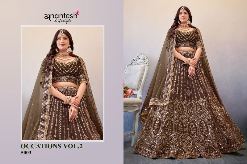 ANANTESH LIFESTYLE NEW CATALOG OCCASIONS VOL 2 PREMIUM WEDDING COLLECTION DNO 5003 Anant Tex Exports Private Limited