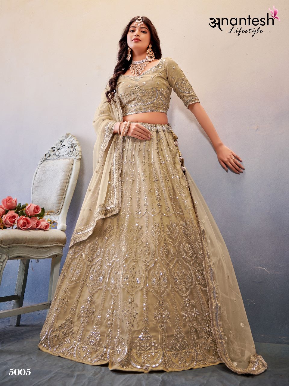 ANANTESH LIFESTYLE NEW CATALOG OCCASIONS VOL 2 PREMIUM WEDDING COLLECTION DNO 5005 Anant Tex Exports Private Limited
