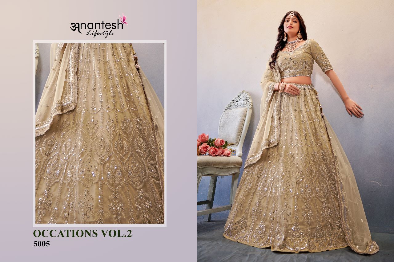 ANANTESH LIFESTYLE NEW CATALOG OCCASIONS VOL 2 PREMIUM WEDDING COLLECTION DNO 5005 Anant Tex Exports Private Limited