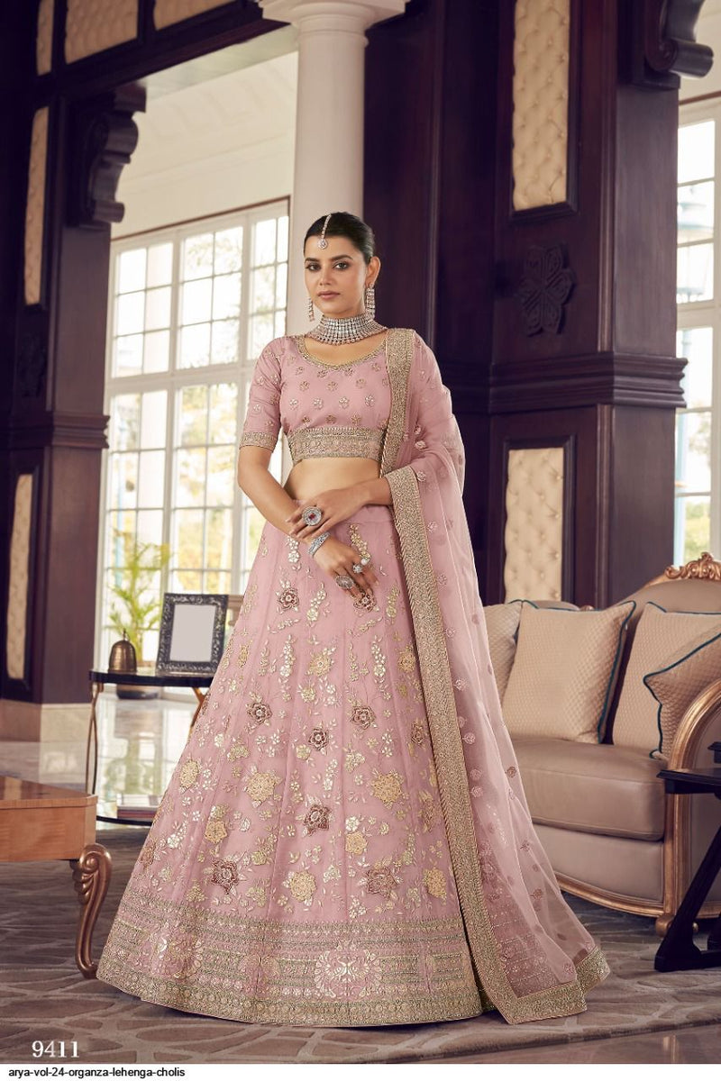 ARYA VOL 24 ORGANZA LEHENGA CHOLI DNO 9411 Anant Tex Exports Private Limited