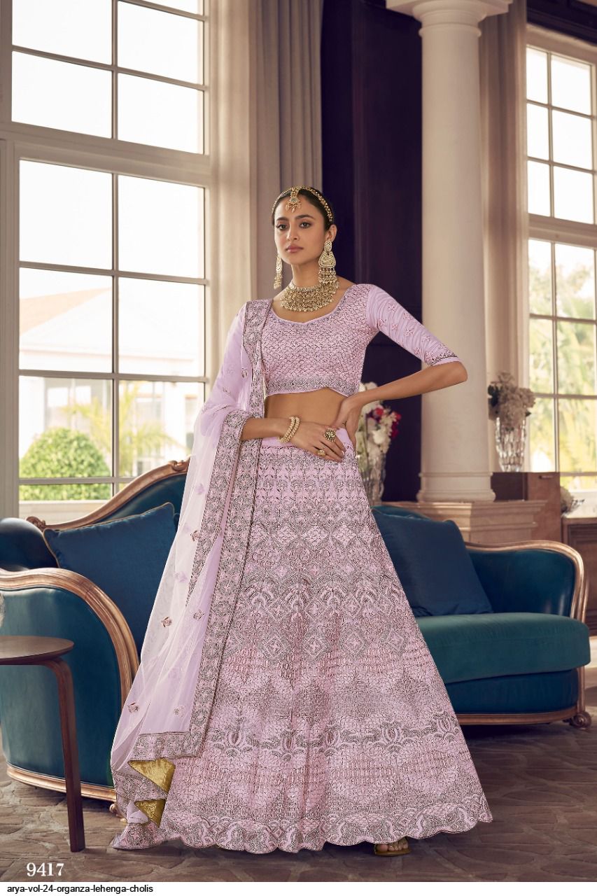 ARYA VOL 24 ORGANZA LEHENGA CHOLI DNO 9417 Anant Tex Exports Private Limited