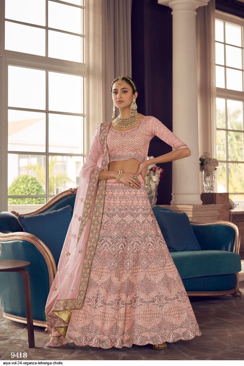 ARYA VOL 24 ORGANZA LEHENGA CHOLI DNO 9418 Anant Tex Exports Private Limited