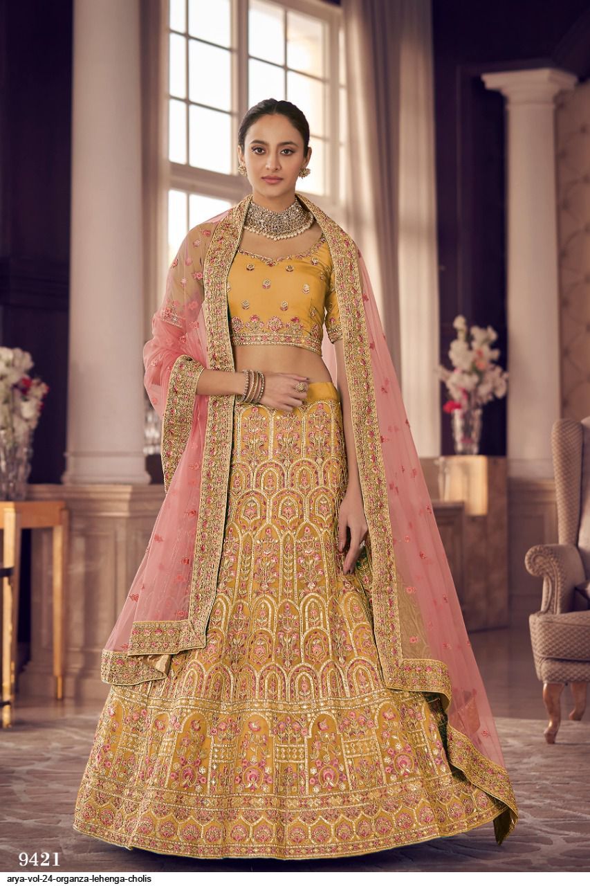 ARYA VOL 24 ORGANZA LEHENGA CHOLI DNO 9421 Anant Tex Exports Private Limited